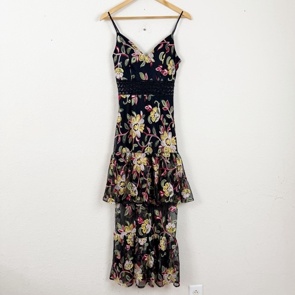 PatBO C&A Collection Floral Tiered Maxi Dress Size 36 - Picture 2 of 7